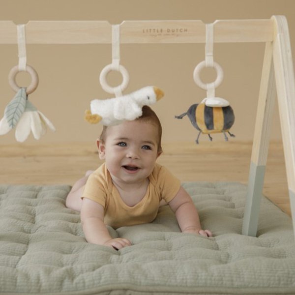Little Dutch Drewniany pałąk BabyGym Little Goose 0+