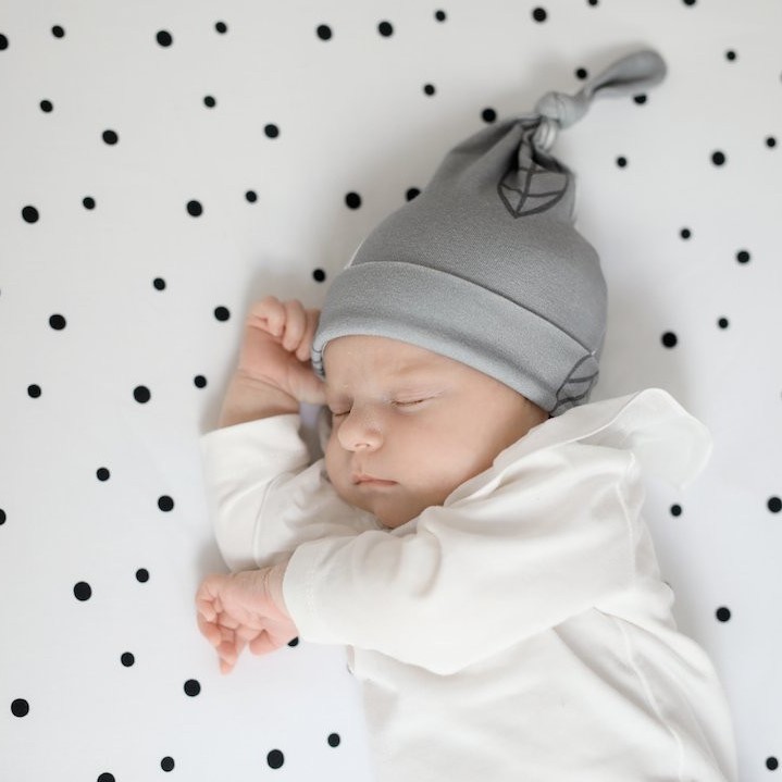 Sleepee Czapeczka Krasnal 2-pack Jasny Szary/Mięta 2-4 m