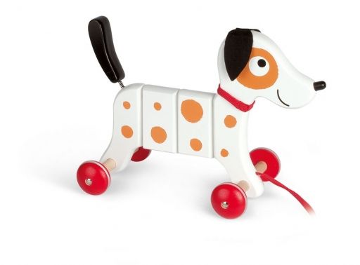 Janod Zwariowany piesek do ciągnięcia 1+