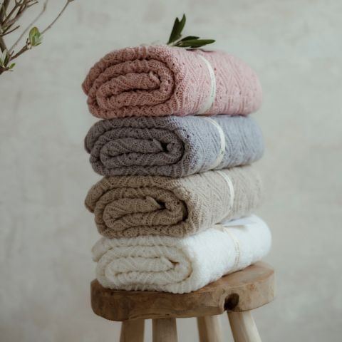 My Memi Kocyk Wełna Merino Cream Pearl 80x100 0+ | Premium