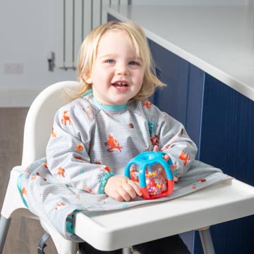 BIBaDO Wodoodporny śliniak BLW Woodland 6m-3l