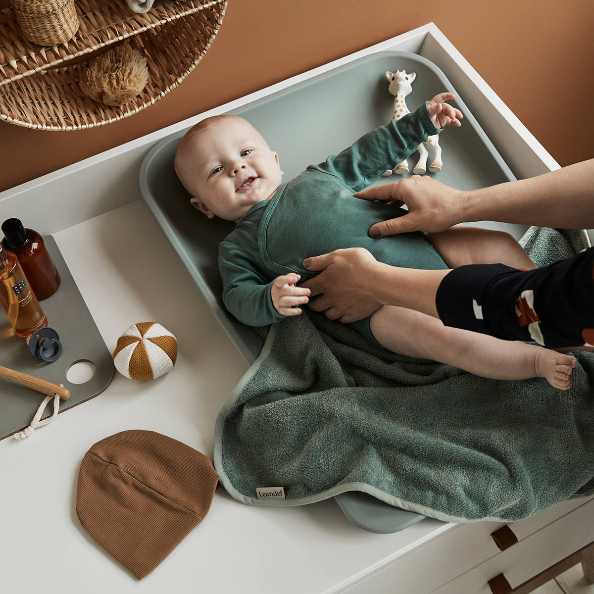 Leander Podkład na Przewijak Matty Zielony 0+ | Fabryka Wafelków