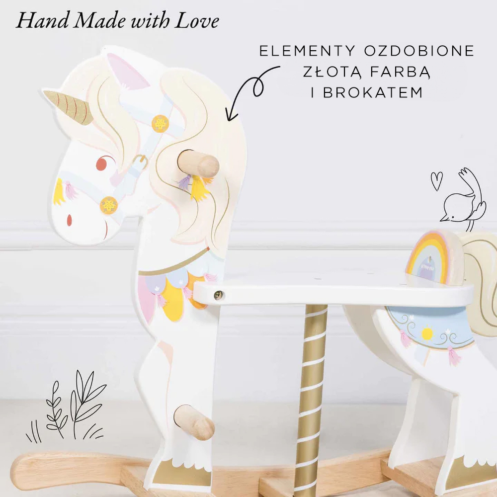 Drewniany jednorożec na biegunach  Le Toy Van