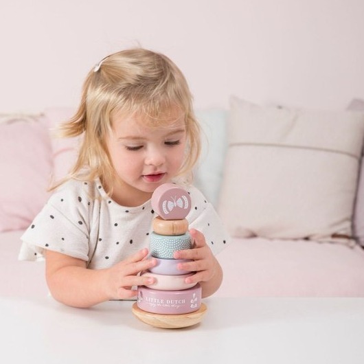 Little Dutch Piramida Róż Drewniana 6el 1+