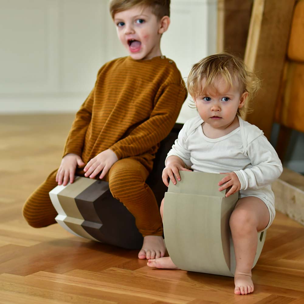 Słoń S Sand Grey zabawka sensoryczna ruchowa balans dla dzieci bObles