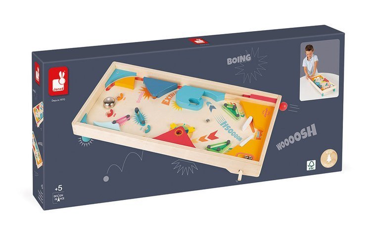 Janod Gra zręcznościowa Pinball 5+