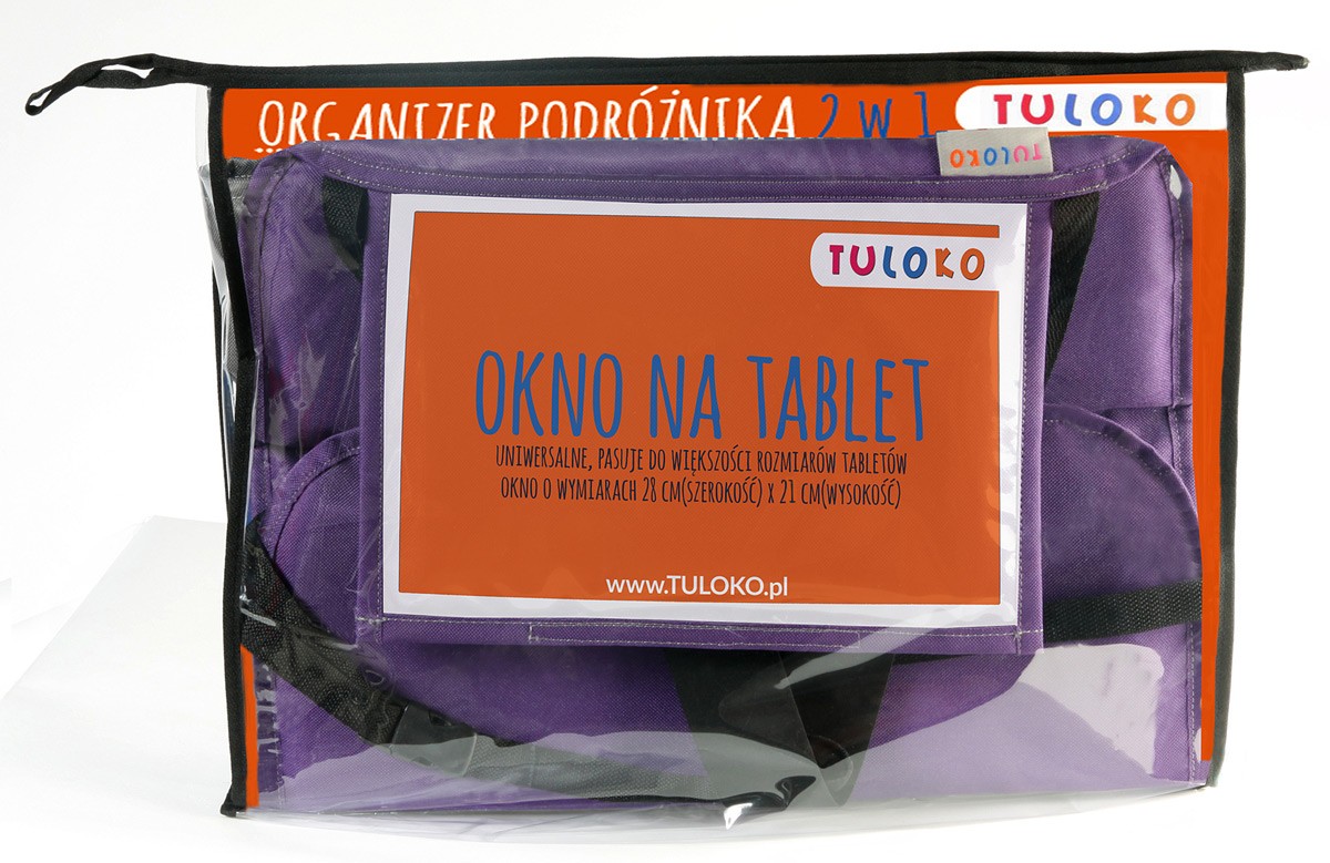 Tuloko Organizer podróżnika fioletowy dla dzieci 2+
