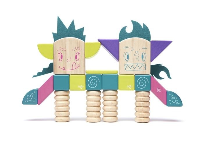 Tegu Klocki Magnetyczne STICKY MONSTERS Beans & Tumtum 1+