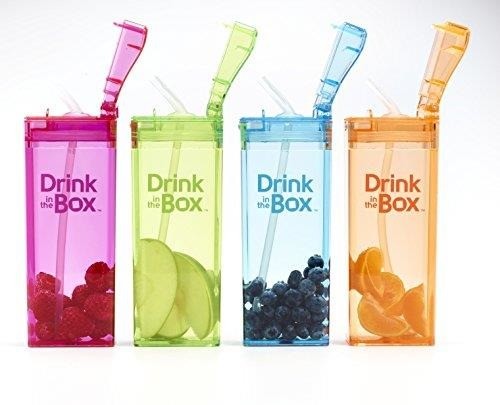 Drink In The Box Bidon ze słomką zielony 350ml 1+