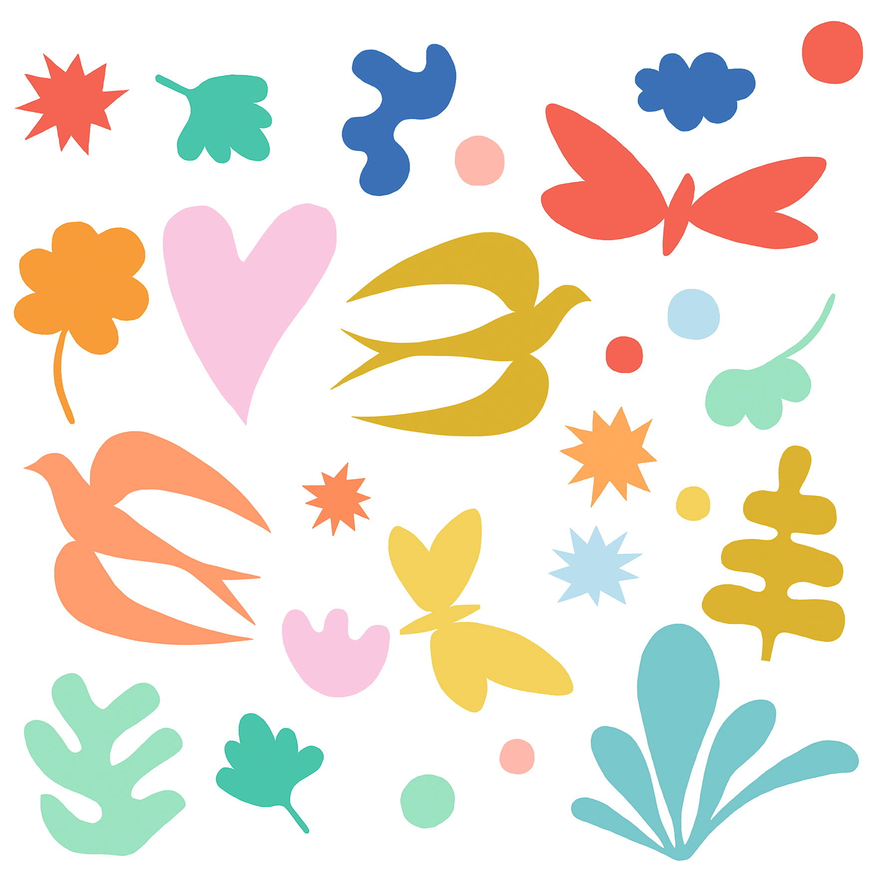 Djeco Naklejki na okno Fantastyczne Kolory 36 szt.