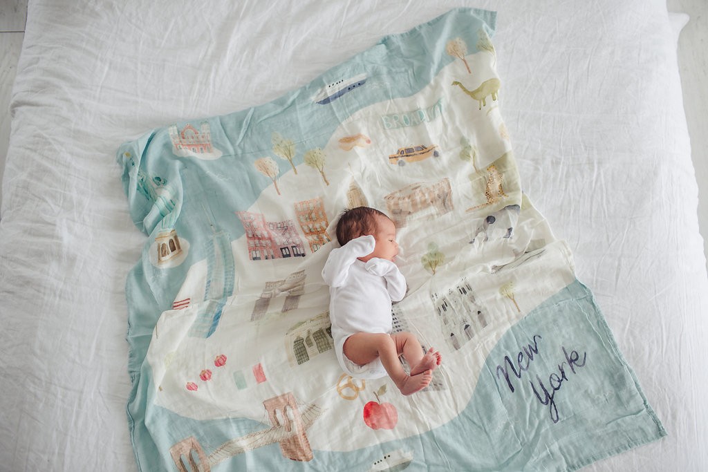 LouLou Lollipop Otulacz bambusowy 120x120 New York 0+