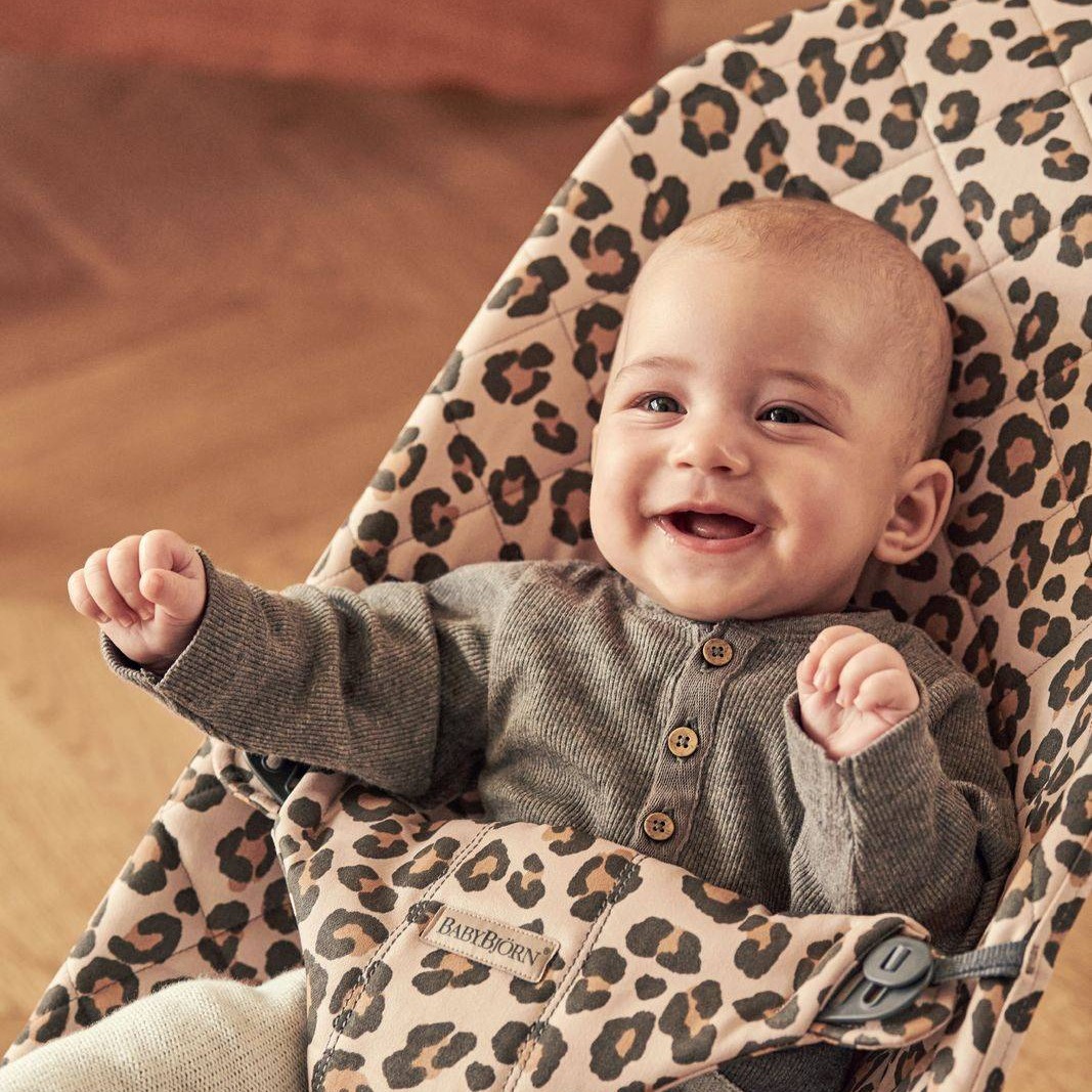 BABYBJÖRN Leżaczek Bliss Cotton Beż/Leopard 0+