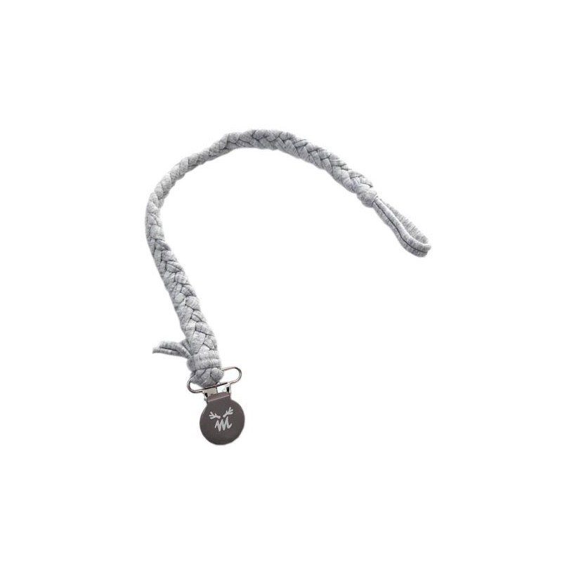 Malomi Kids Zawieszka do smoczka Jasny szary melanż