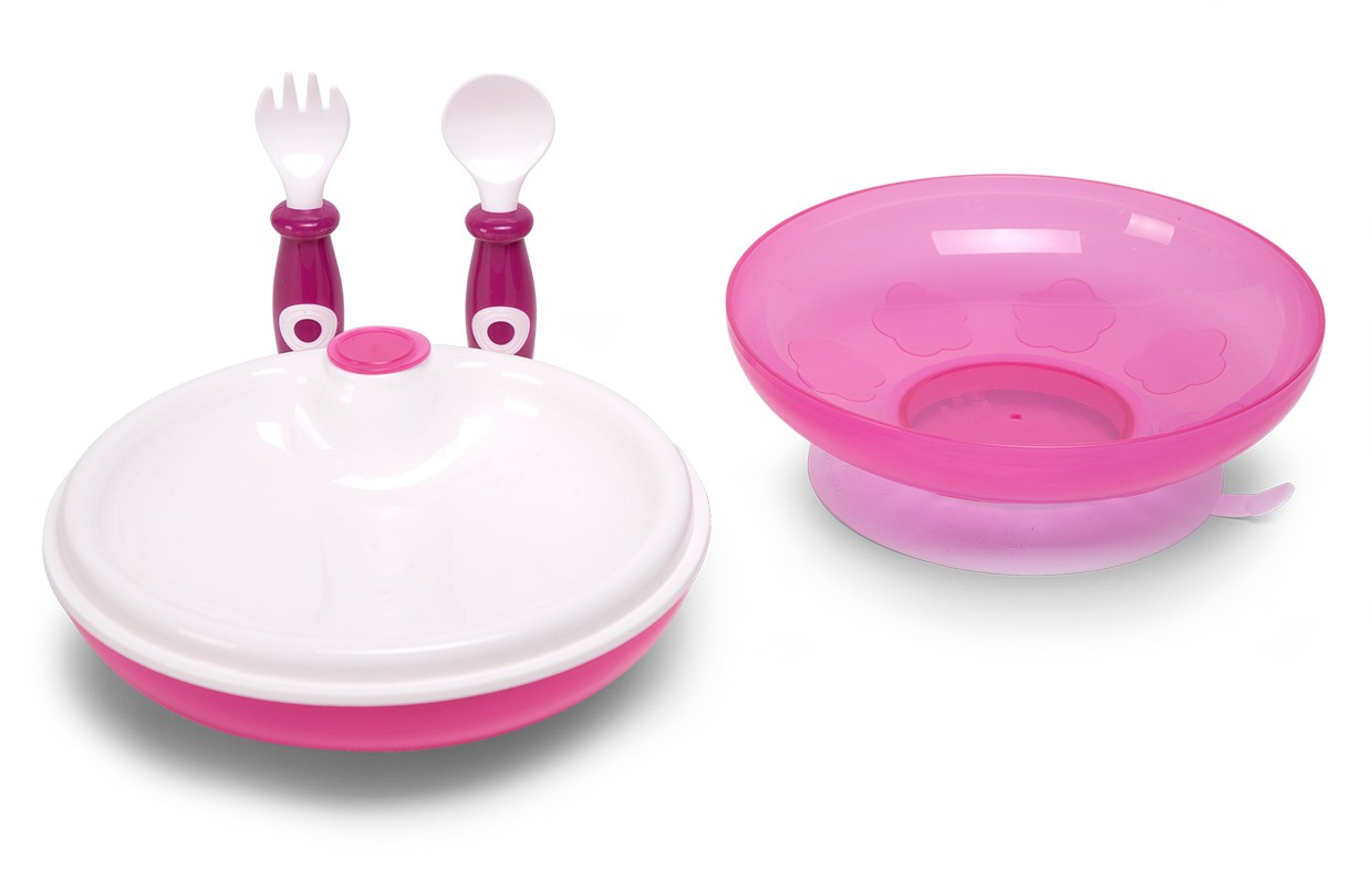 Childhome Termiczny Zestaw Obiadowy Różowy 12m+