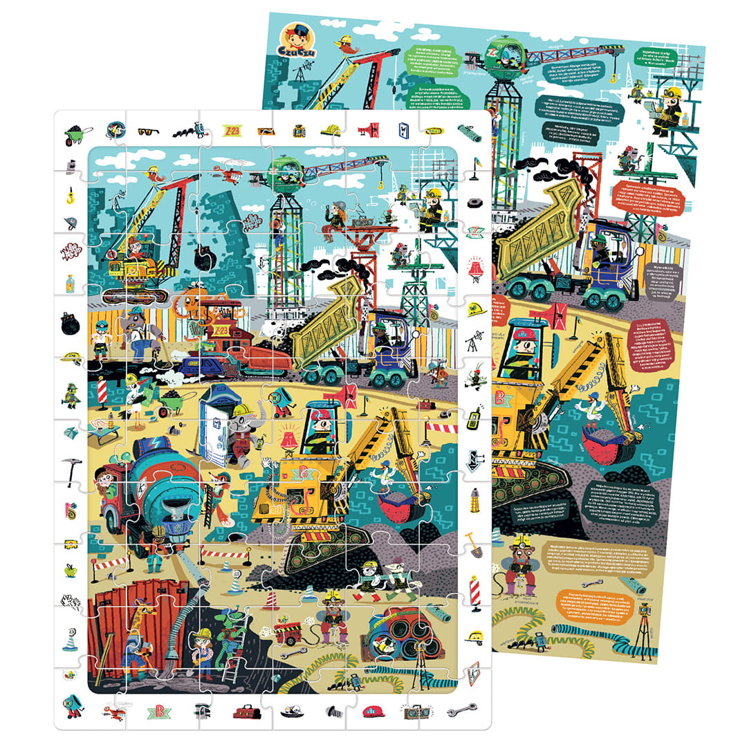 Czuczu Puzzle Obserwacyjne Na budowie 60el 4+
