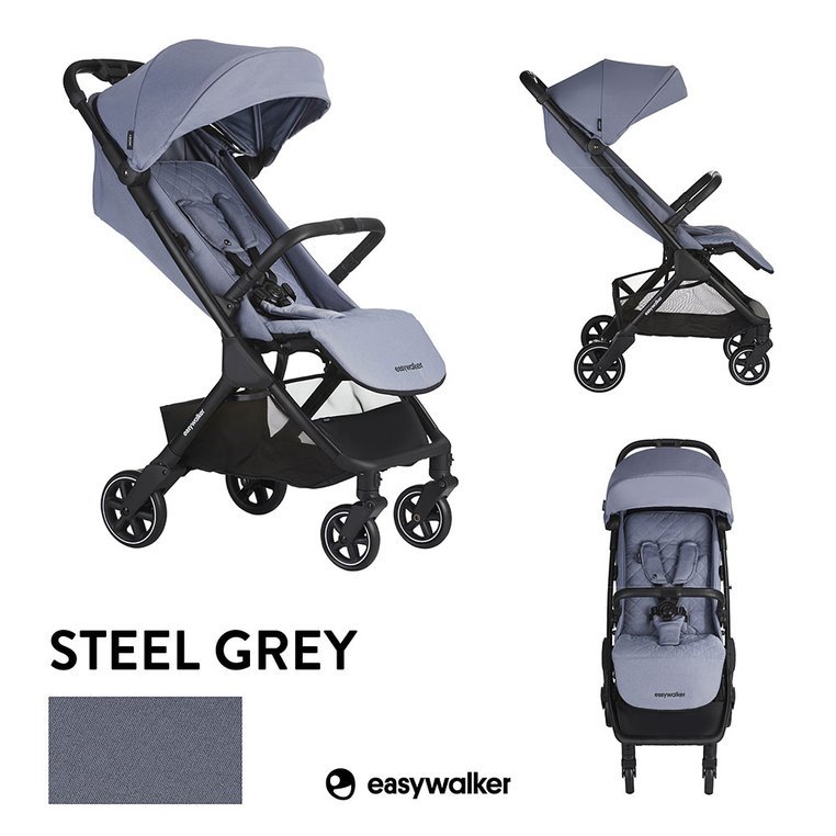 Easywalker Jackey Wózek Spacerowy Samoskładający Steel Grey