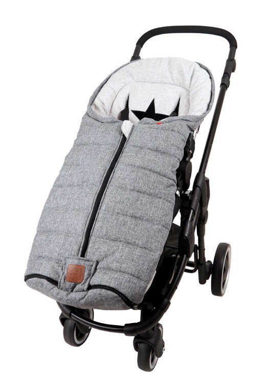 Kaiser Śpiworek SHINNY MELANGE ciemnoszary 0+