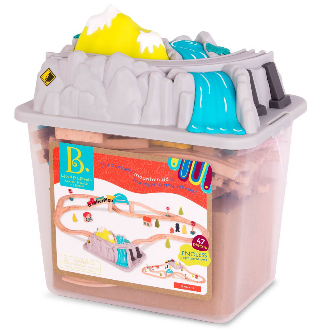 Btoys Górska Kolejka z Drewnianymi Torami 47el 3+