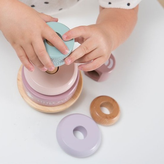 Little Dutch Piramida Róż Drewniana 6el 1+