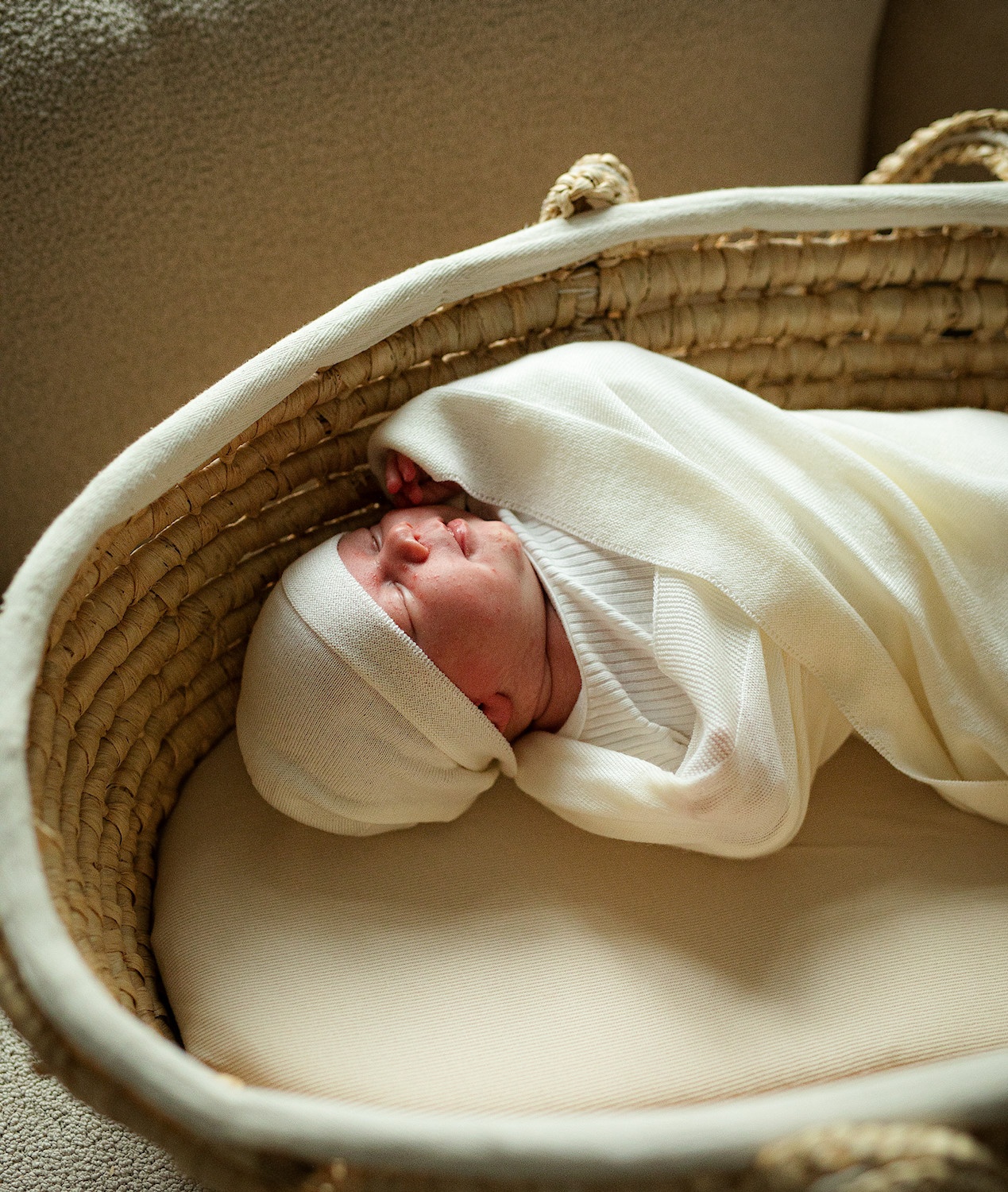 YARNAMI Zestaw Merino Cozy Kocyk i Czapeczka