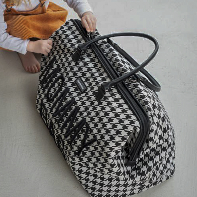Childhome Torba Mommy Bag Pepitka Czarno-Biała