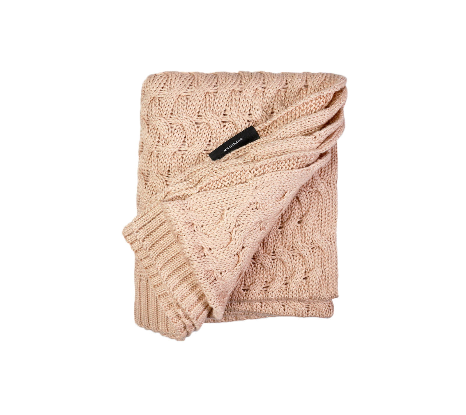 Lullalove Bambusowy koc pudrowy karmel 80x100 cm