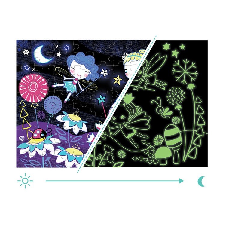 Mudpuppy, Puzzle świecące w ciemności Wróżki 100 elementów