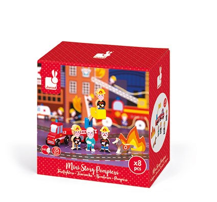 Janod Strażacy Zestaw Drewniany 8 el. 3+