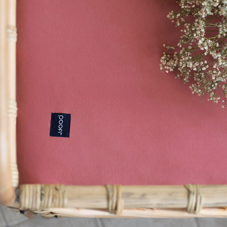 Poofi Prześcieradło Organic&Color 70x140 herbaciana róża