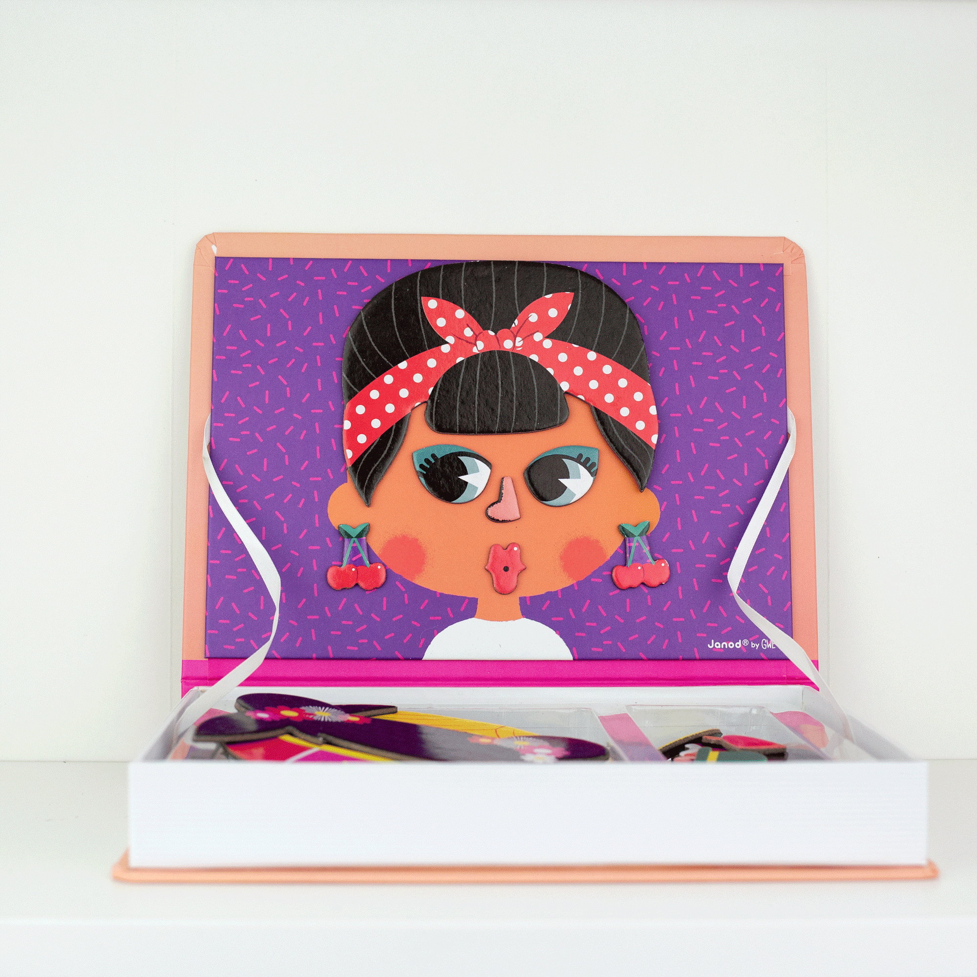 Janod Układanka Magnetyczna Śmieszne Buzie 3+