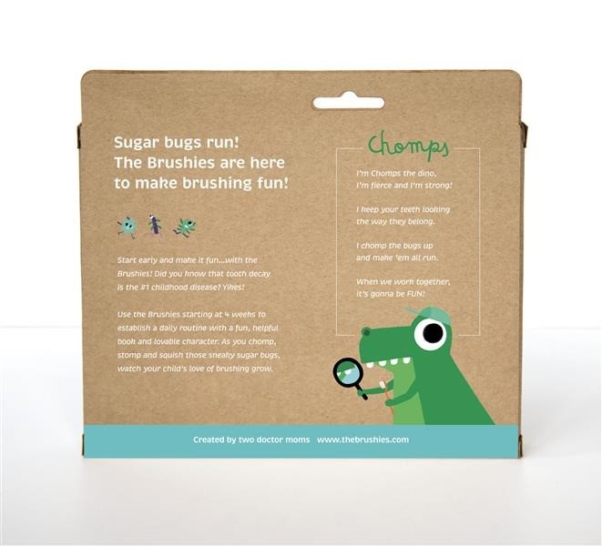 The Brushies Szczoteczka Dinozaur CHOMPS z książeczką 0+