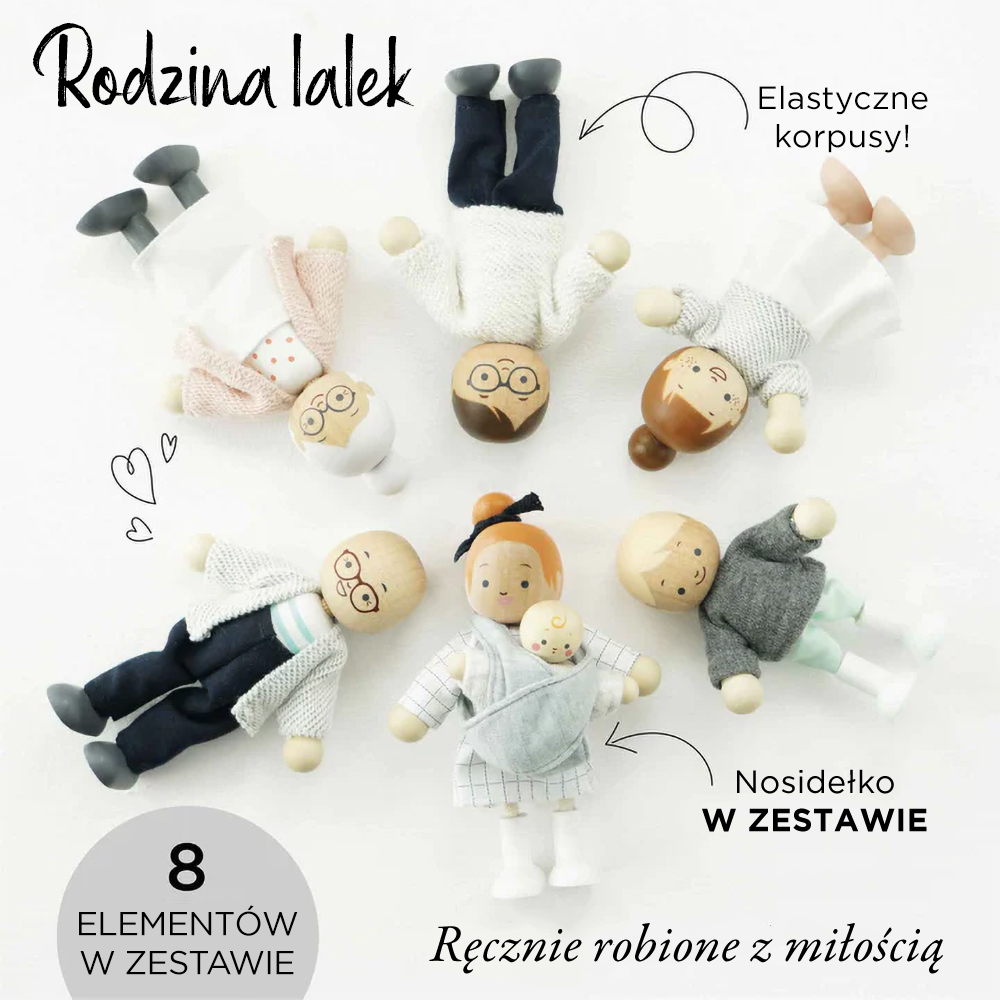 Le Toy Van – Domek dla lalek Sophie FSC z meblami i rodziną lalek – 3+