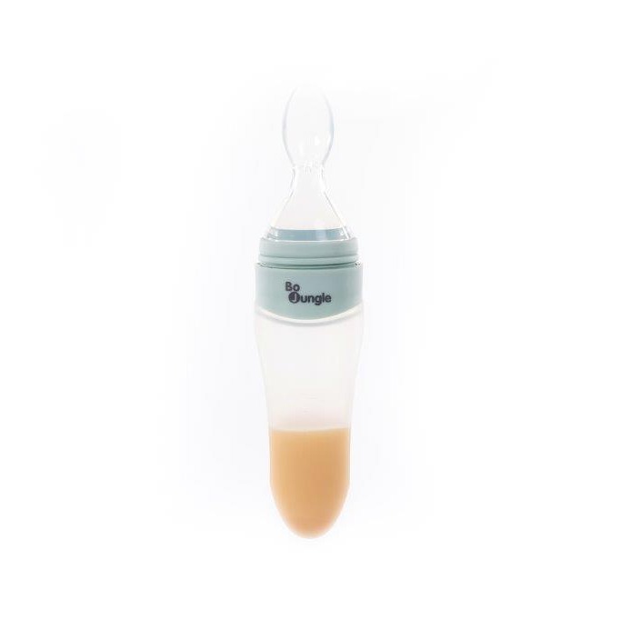 Bo Jungle Pojemnik Silikonowy z Łyżeczką Blue Mint