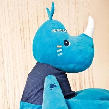 LILLIPUTIENS, Pufa dziecięca worek sako Nosorożec Marius