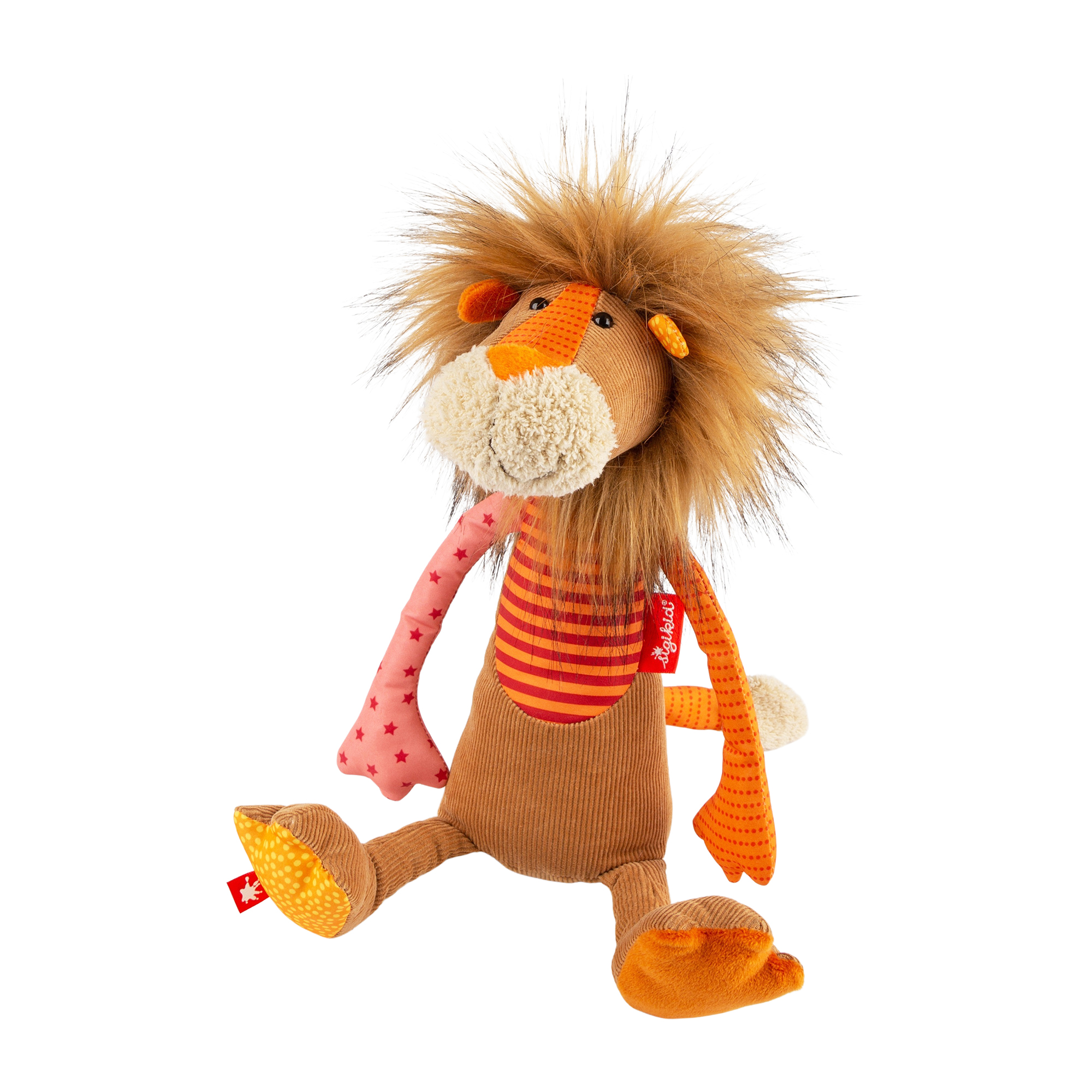 Pierwsza przytulanka Lew – patchworkowa maskotka 32 cm | sigikid