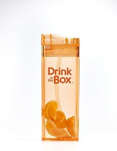 Drink In The Box Bidon ze słomką Orange 350ml