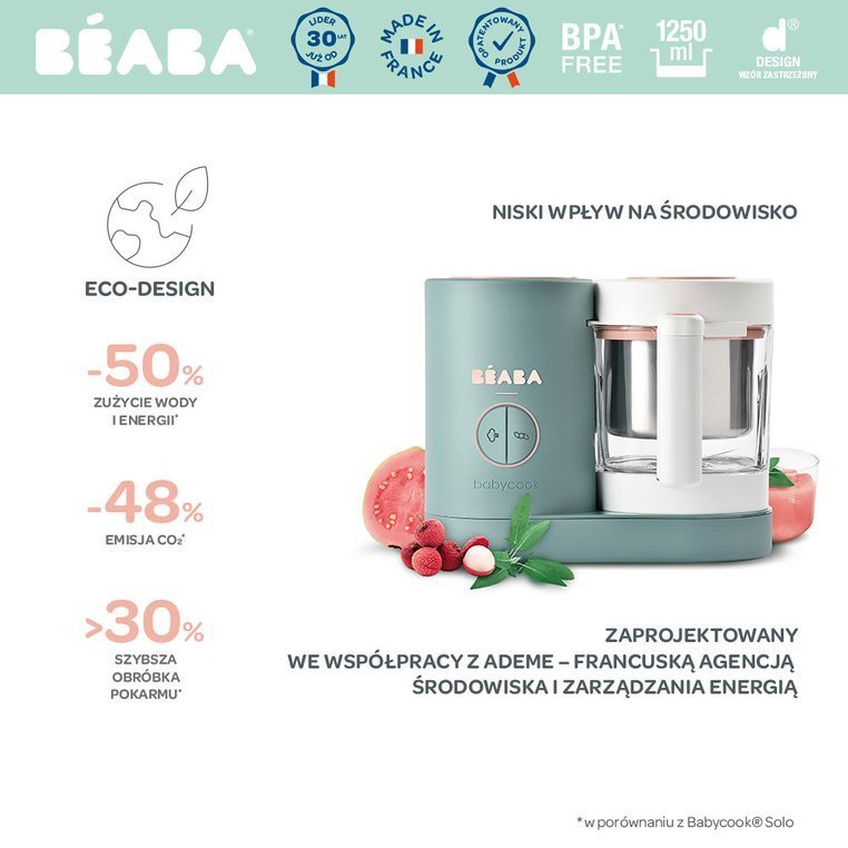 Beaba Babycook Neo Eucalyptus - Urządzenie 4w1 dla Dzieci