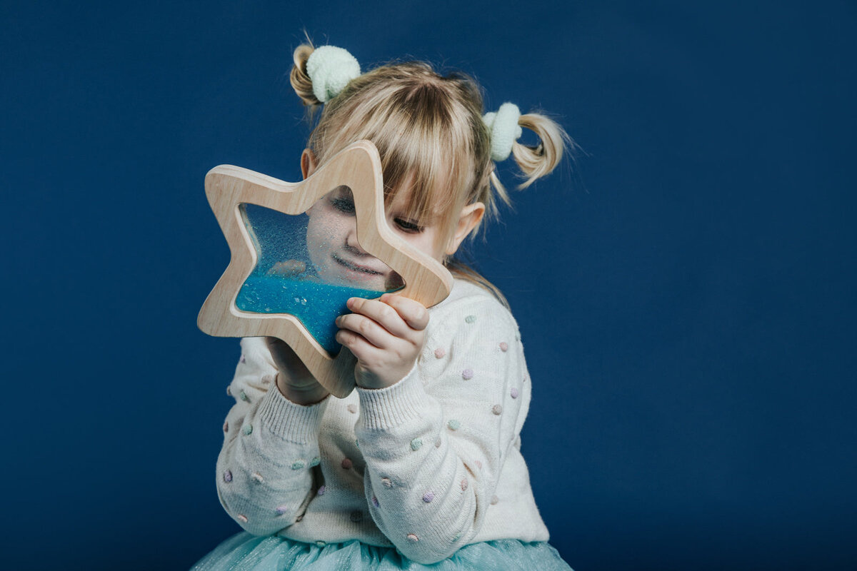 Petit Boum Sensoryczna Gwiazda Świecąca 6m+ Niebieska