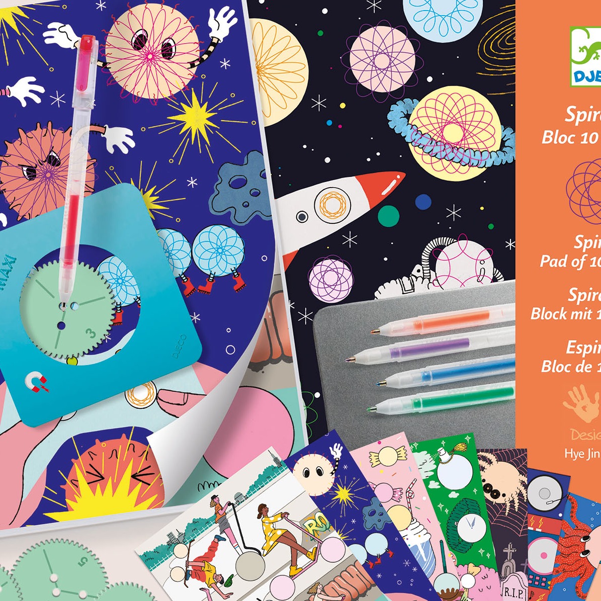 Djeco Zestaw Artystyczny Spirale Motywy 6+