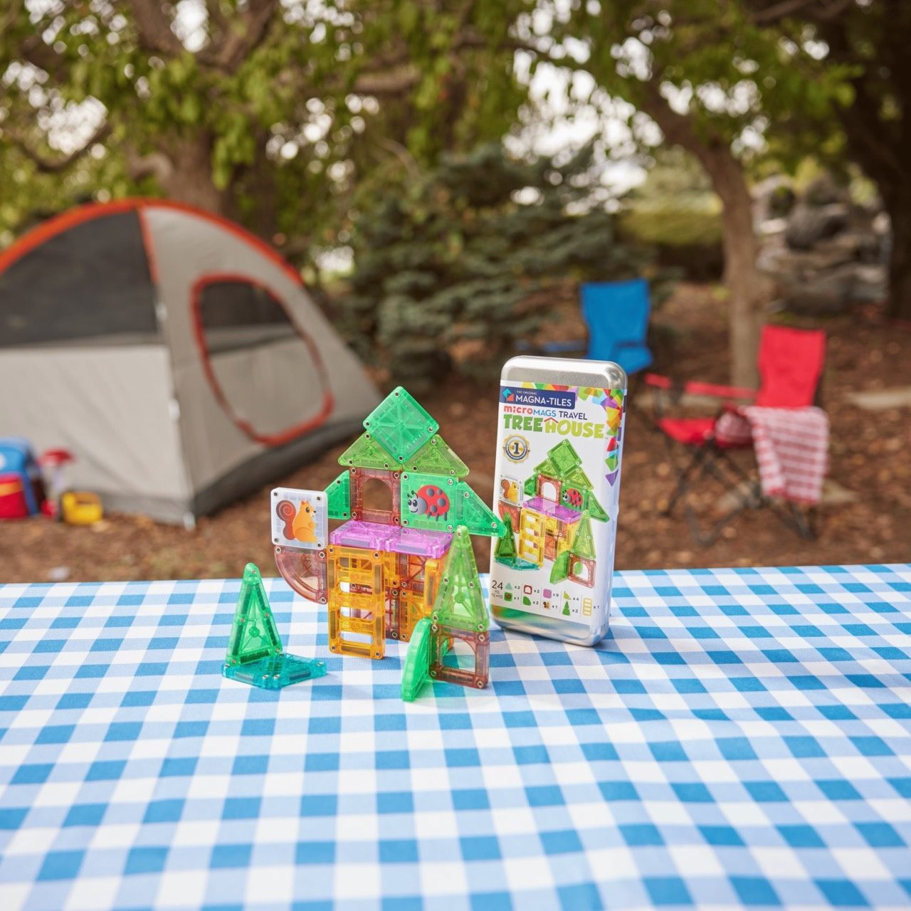 MAGNA-TILES Klocki Magnetyczne microMAGS Treehouse 24el 3+