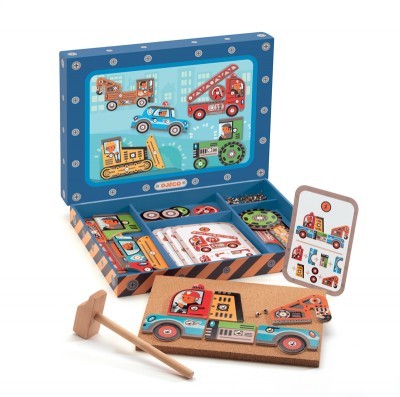 Djeco Przybijanka POJAZDY - Kreatywna Zabawa 4+