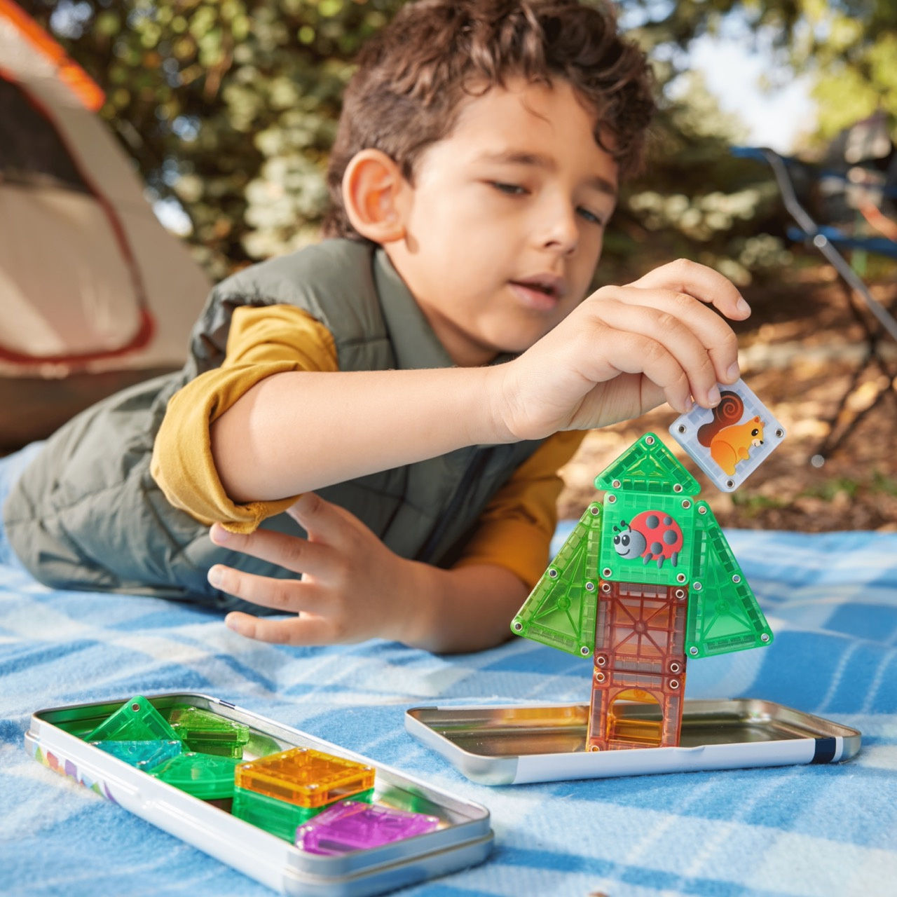 MAGNA-TILES Klocki Magnetyczne microMAGS Treehouse 24el 3+