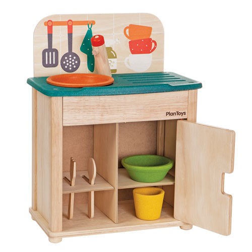 Plan Toys Drewniany zlew z lodówką 3+