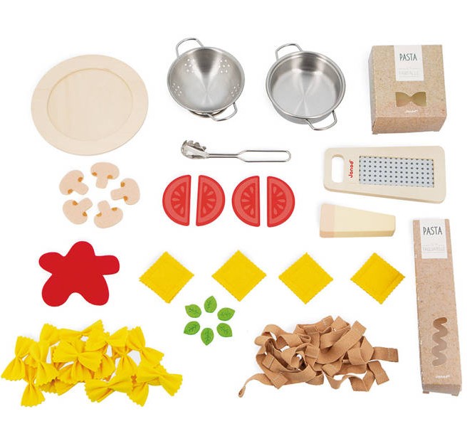 Janod Filcowy zestaw makaronów do gotowania 58el 3+