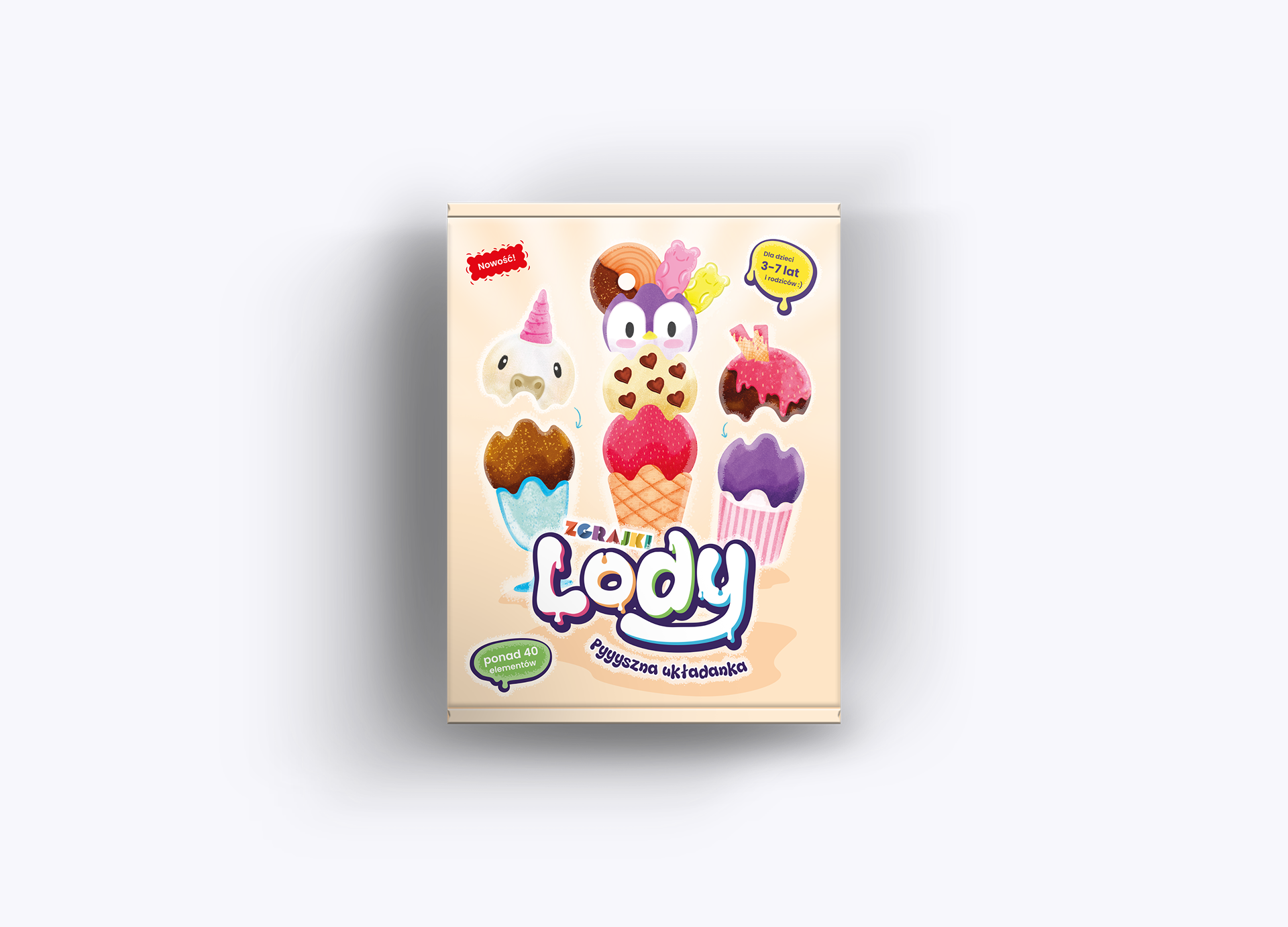 Kraina Relacji Zgrajki Lody Drewniana Układanka 3+