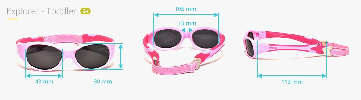 Real Shades Okulary Explorer Polarized Cherry Pink and Lime 1+