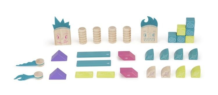 Tegu Klocki Magnetyczne STICKY MONSTERS Beans & Tumtum 1+