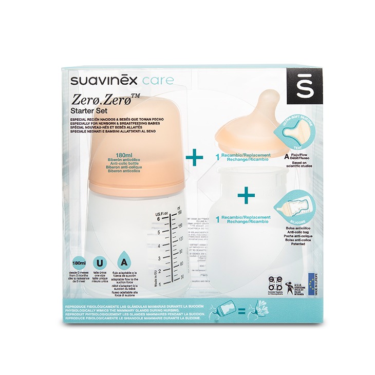 Suavinex Butelka Antykolkowa ZERO ZERO 180ml 0-6m