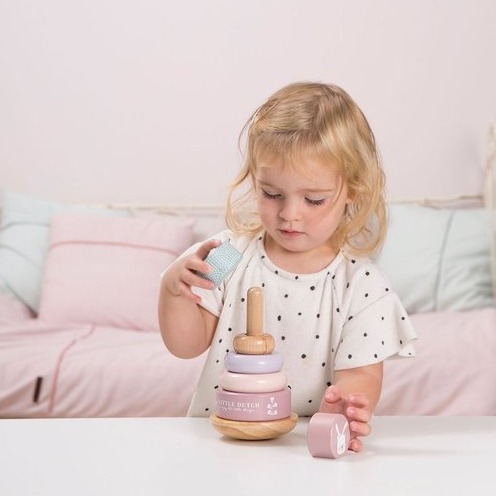 Little Dutch Piramida Róż Drewniana 6el 1+