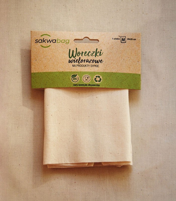 Sakwabag, Woreczek na produkty sypkie, zero waste, 14x18cm